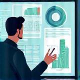 Analyst reviewing data on a dashboard.